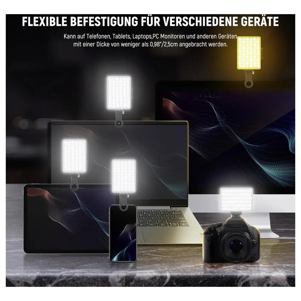 Dritë e Mençur Neewer VL67B, Bi-Color, 5W, 80 LED, 520Lux, 2500-8500K, CRI 97 - Zezë - 2