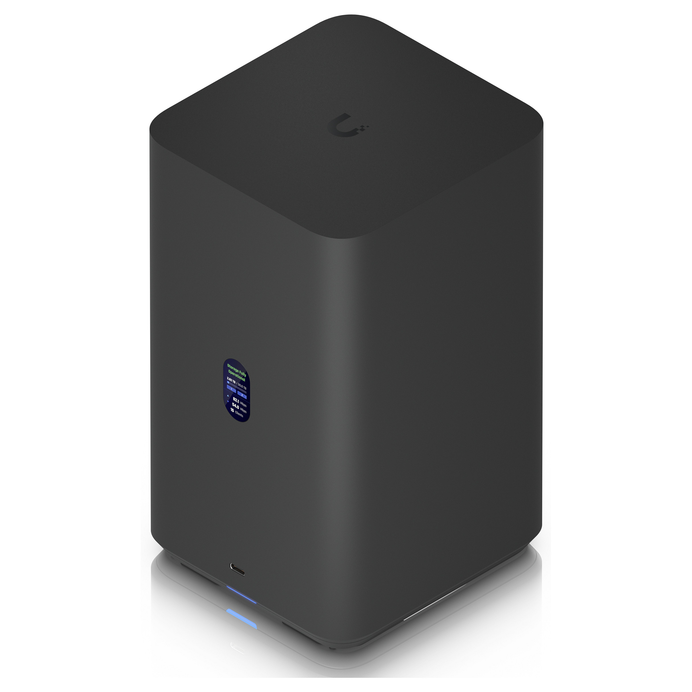 Ubiquiti UniFi UNAS-2-B – 2-Bay NAS, 2x SATA HDD, RAID 1, 2.5GbE, USB-C, PoE++, UniFi Drive Private Cloud - 8