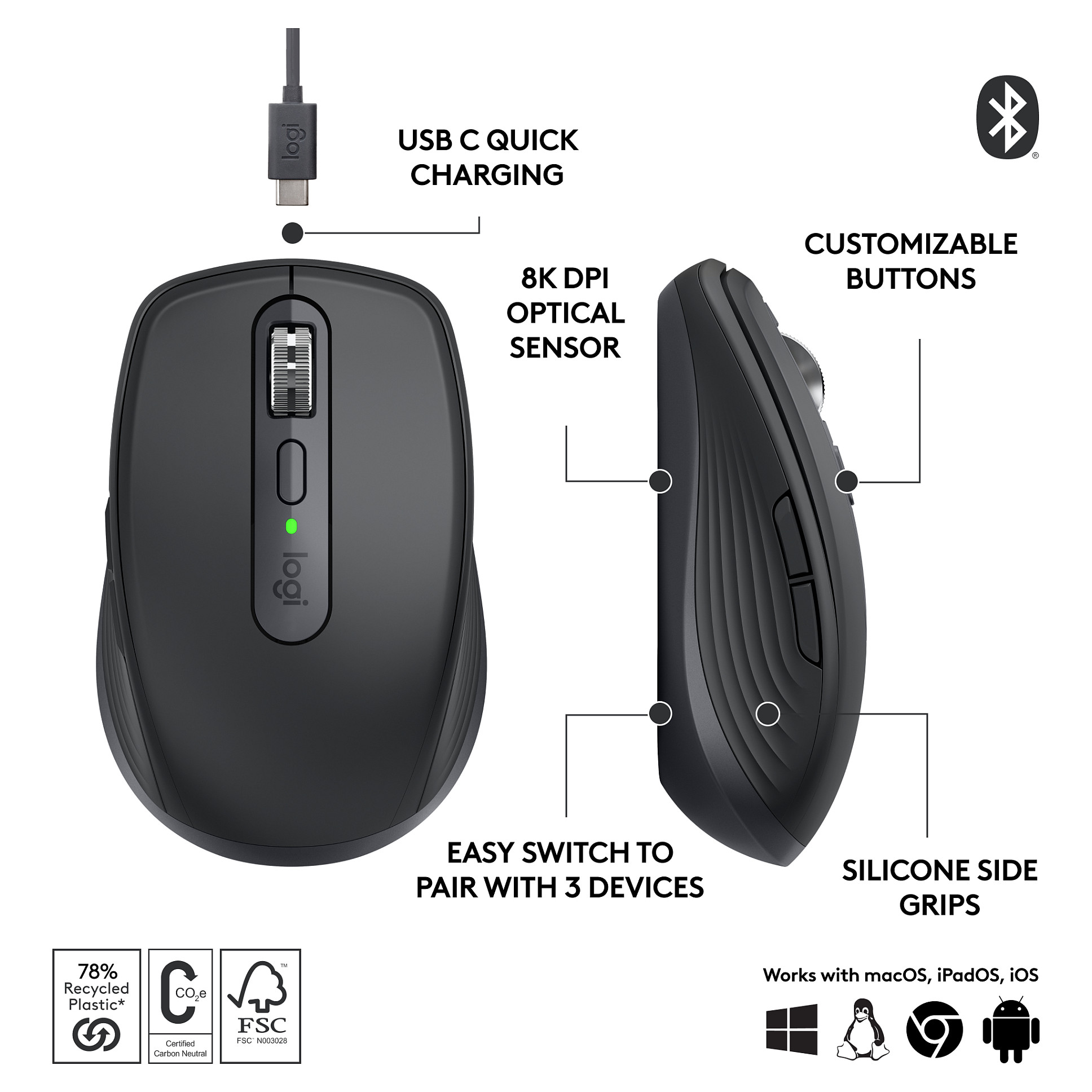 Maus pa kabllo Logitech MX Anywhere 3S - 15