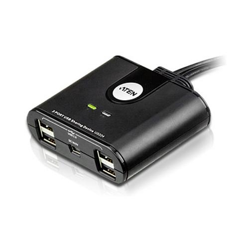 Splitter USB ATEN US224 / USB 2.0 / 2 PC / 4 Pajisje USB / 480 Mbit/s - Zezë