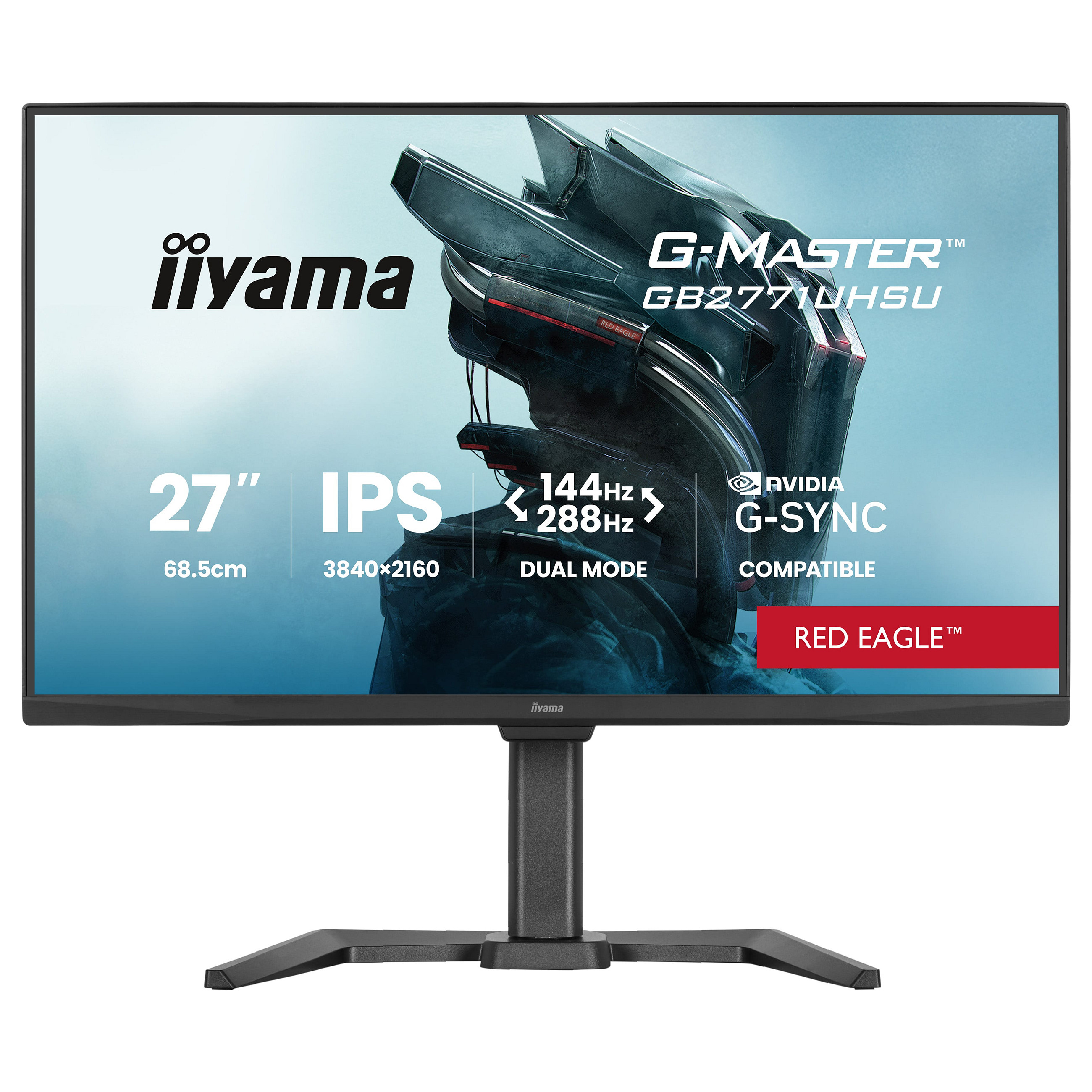 Monitor Gaming iiyama G-MASTER GB2771UHSU-B1 / 27"/ 4K Ultra HD IPS / LED / 288 Hz / 0.8 ms / HDMI+USB+DP+HDCP - Zezë - 1