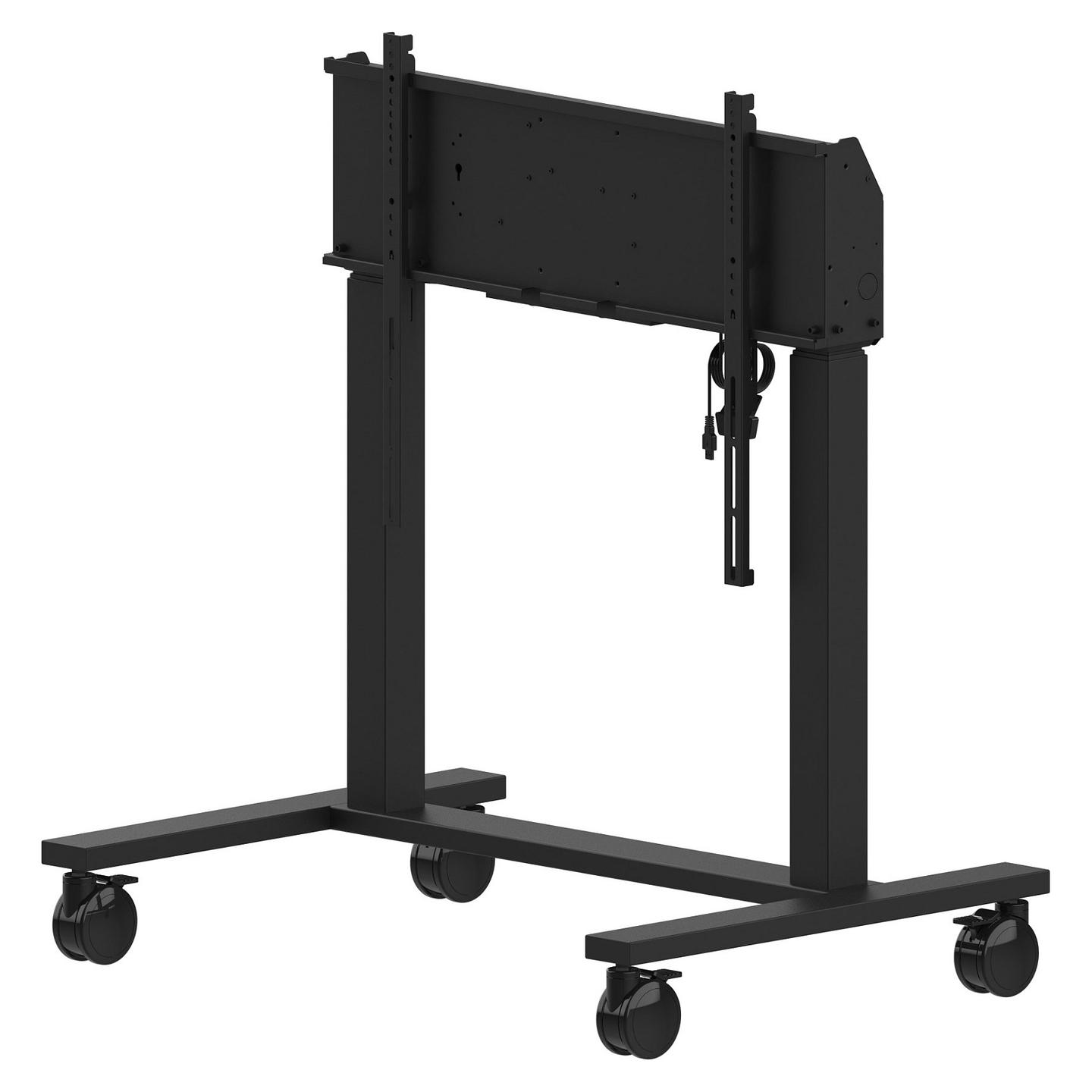 Mbajtëse për Monitor iiyama / 55″–105″ / deri në 120 kg / Elektrike / Rregullim Lartësie 950 mm / me Rrota - Zezë - 9