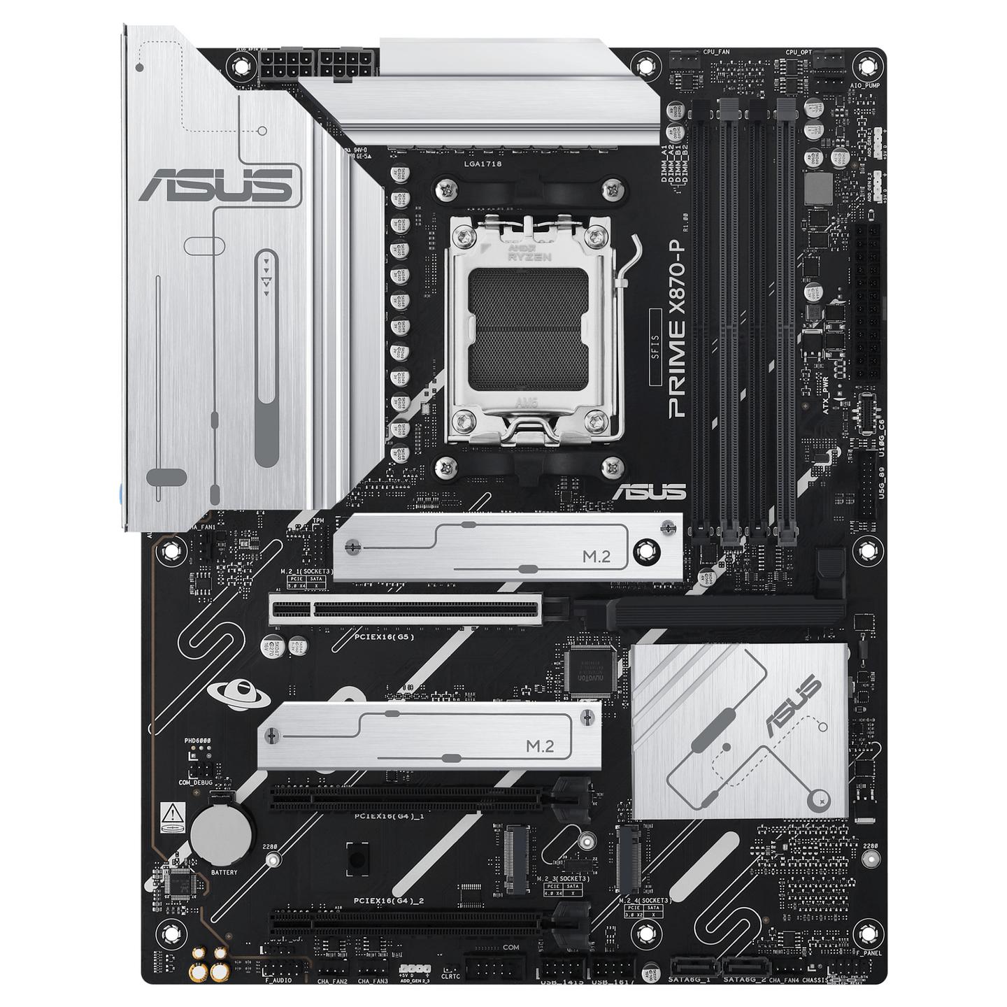 Pllakë Amë MB AMD ASUS PRIME X870-P, AM5, X870, DDR5, ATX, 2.5GbE LAN, HDMI, USB4 - 2