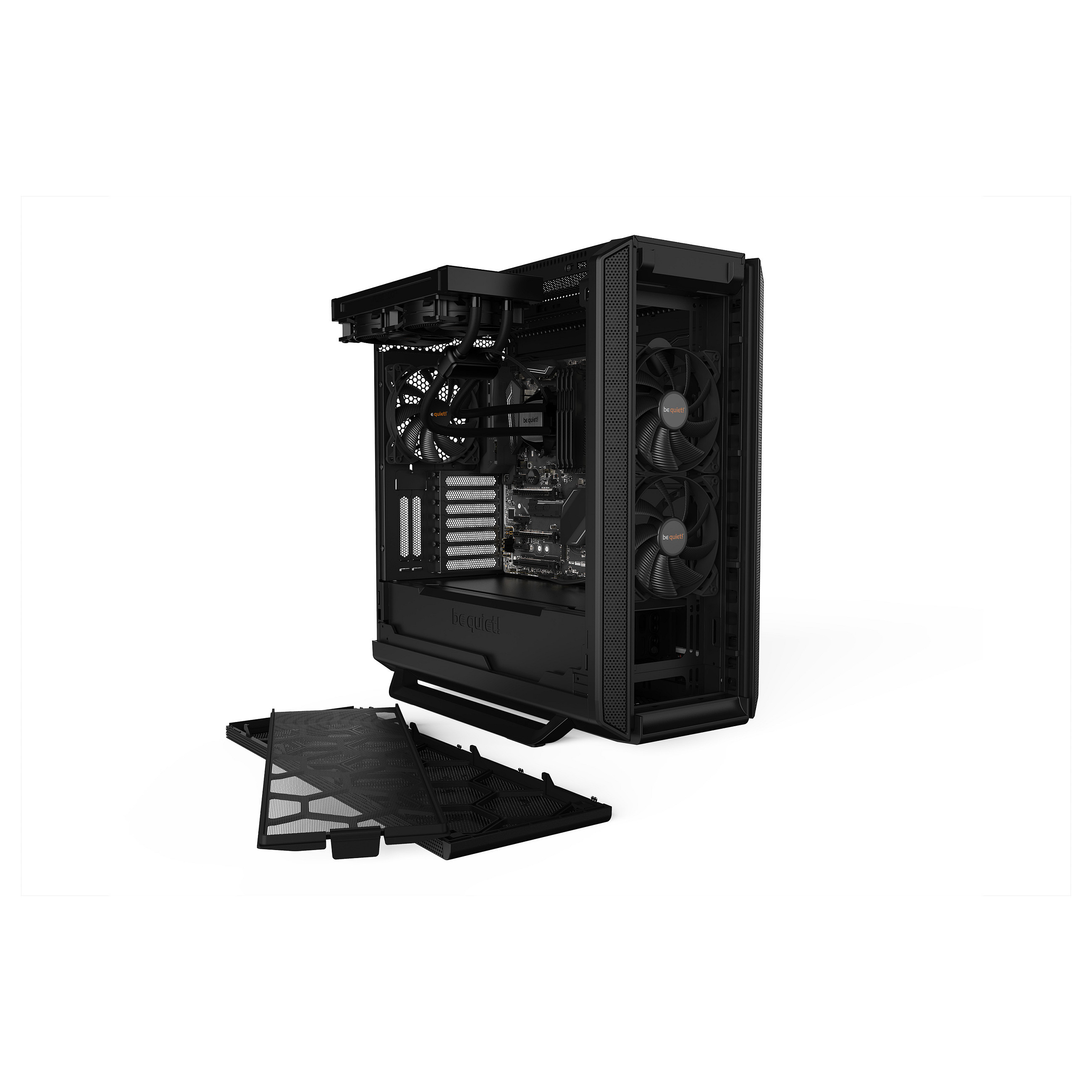 Kasë PC be quiet! Silent Base 802 / Midi Tower / E-ATX + ATX / 2x 140mm + 1x 140mm Fan / Airflow + Silent - Zezë - 9