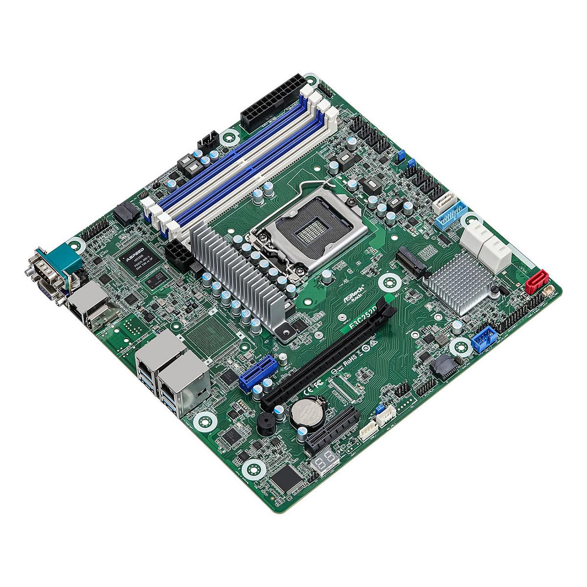 Pllakë Amë ASRock Rack E3C252D4U / Intel LGA1200 / DDR4 / Micro-ATX / 1GbE LAN - 2