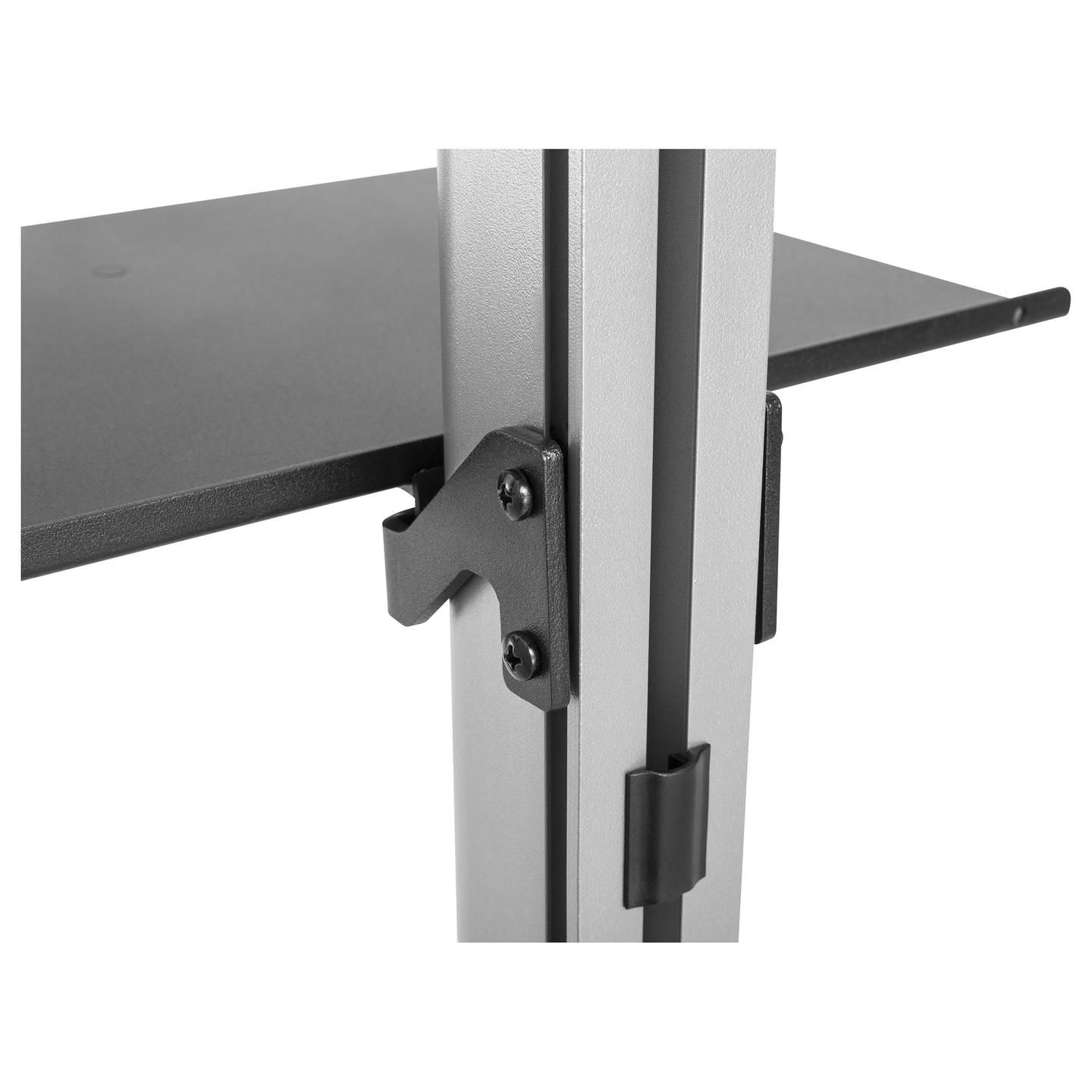 Mbajtëse për TV Equip 650621 , 37–70" , deri 30kg , dysheme–tavan , lartësi e rregullueshme , rrotullim 360° , VESA 200x200–600x400 - Argjend - 10