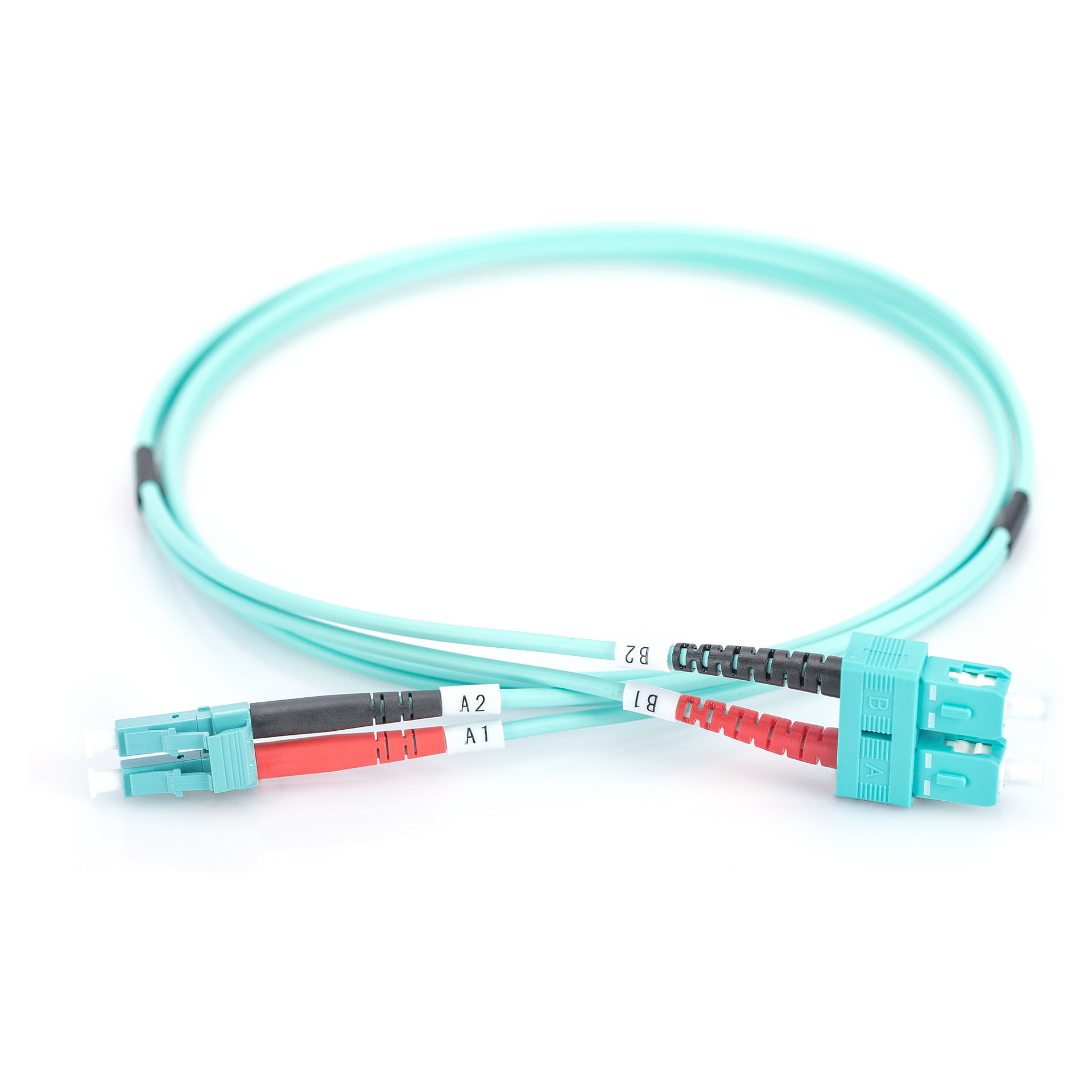 Kabllo për Rrjet DIGITUS LWL LC–SC / 2.00m / Multimode Duplex OM3 - 2
