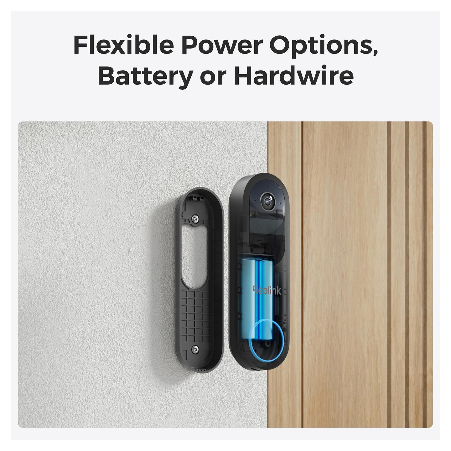 Video Interfon Reolink D340B, 4MP, 2048 × 2048, Wi-Fi 2.4/5 GHz, Audio Dykahëshe, IR Night Vision, Bateri 7000mAh, MicroSD deri 256GB, IP65 - Zezë - 4