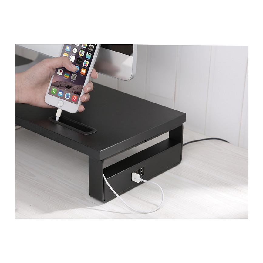 Mbajtëse për Monitor EQUIP 650881, 1 monitor, deri 15kg, 3 × USB 2.0 - Zezë - 6