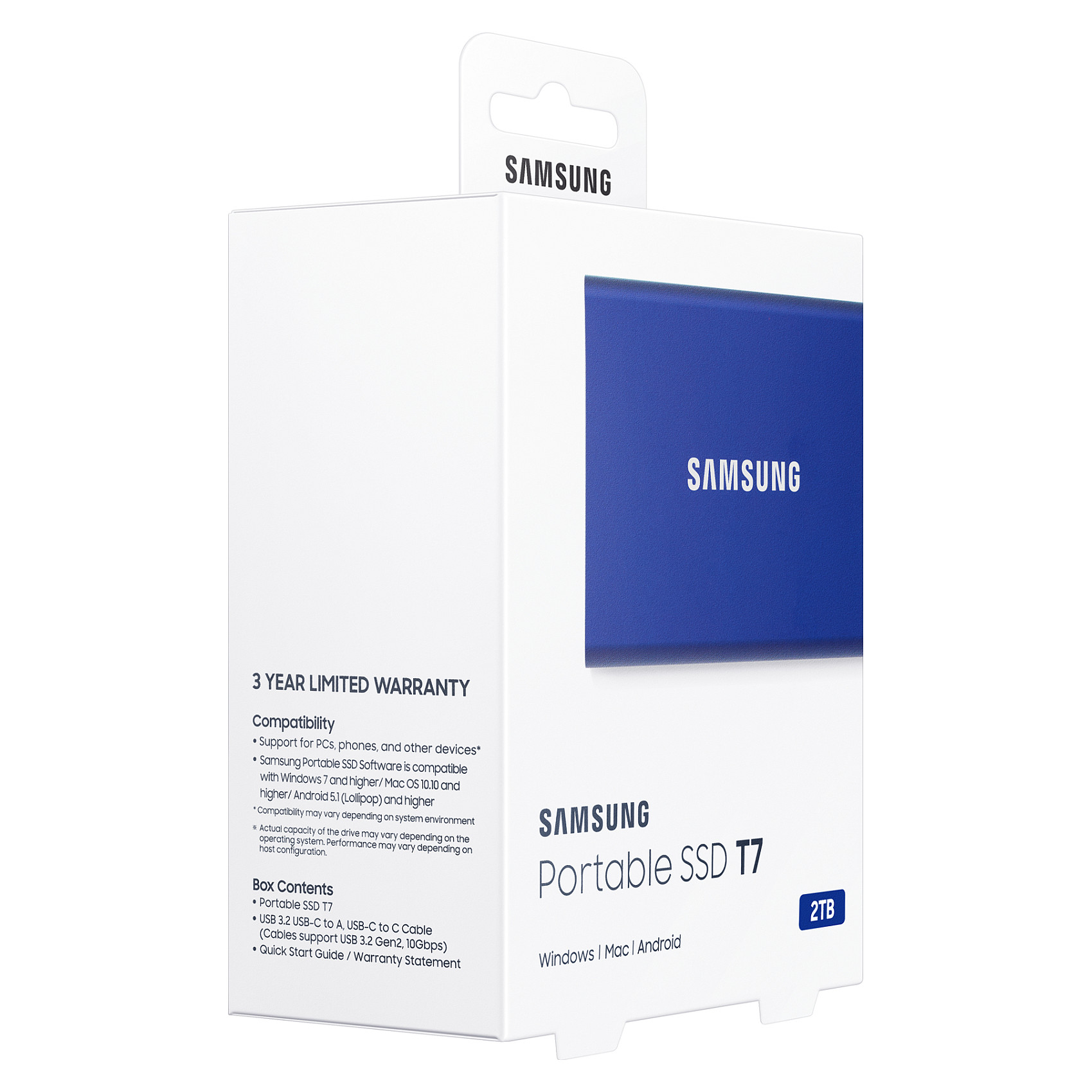 SSD të Jashtëm 2TB Samsung Portable T7 USB 3.2 Gen2 Bluë në shitje - 10