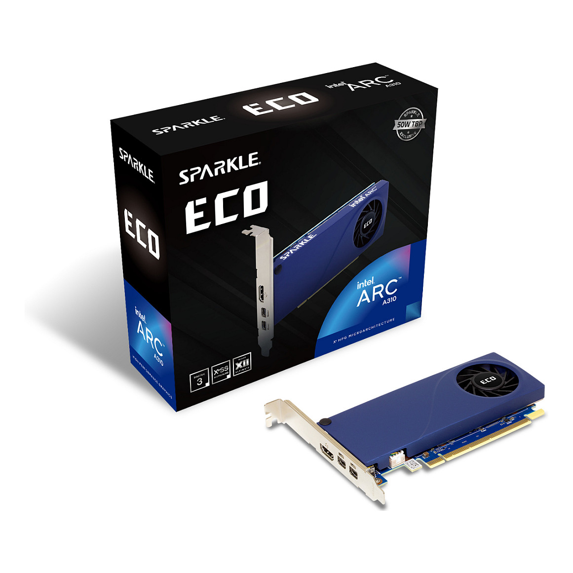 Kartelë grafike A310 4GB Sparkle Intel Arc Eco LP GDDR6 1 Fan - 5