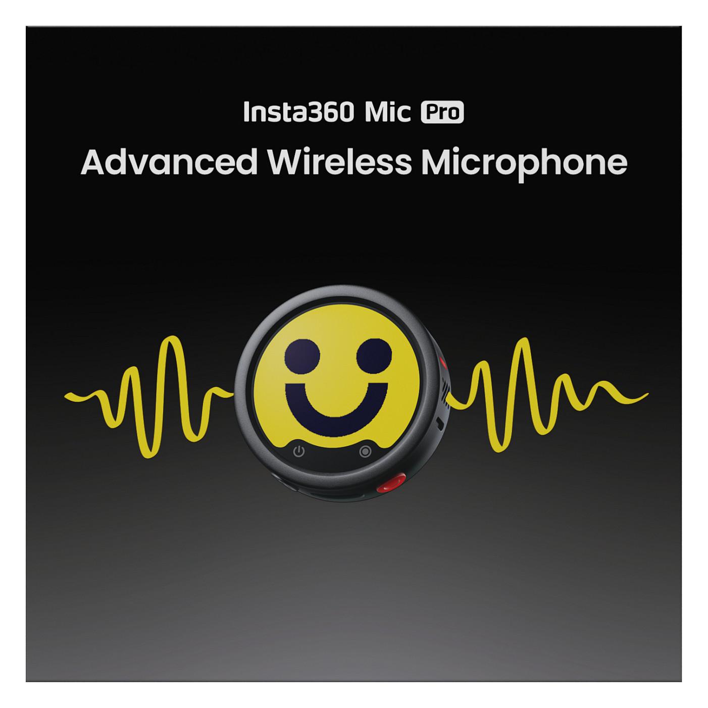 Aksesor për Mikrofon Insta360 Mic Pro Transmitter / 3 Mikrofona / 48 kHz / 32-bit Float / 32GB - Grafit - 8