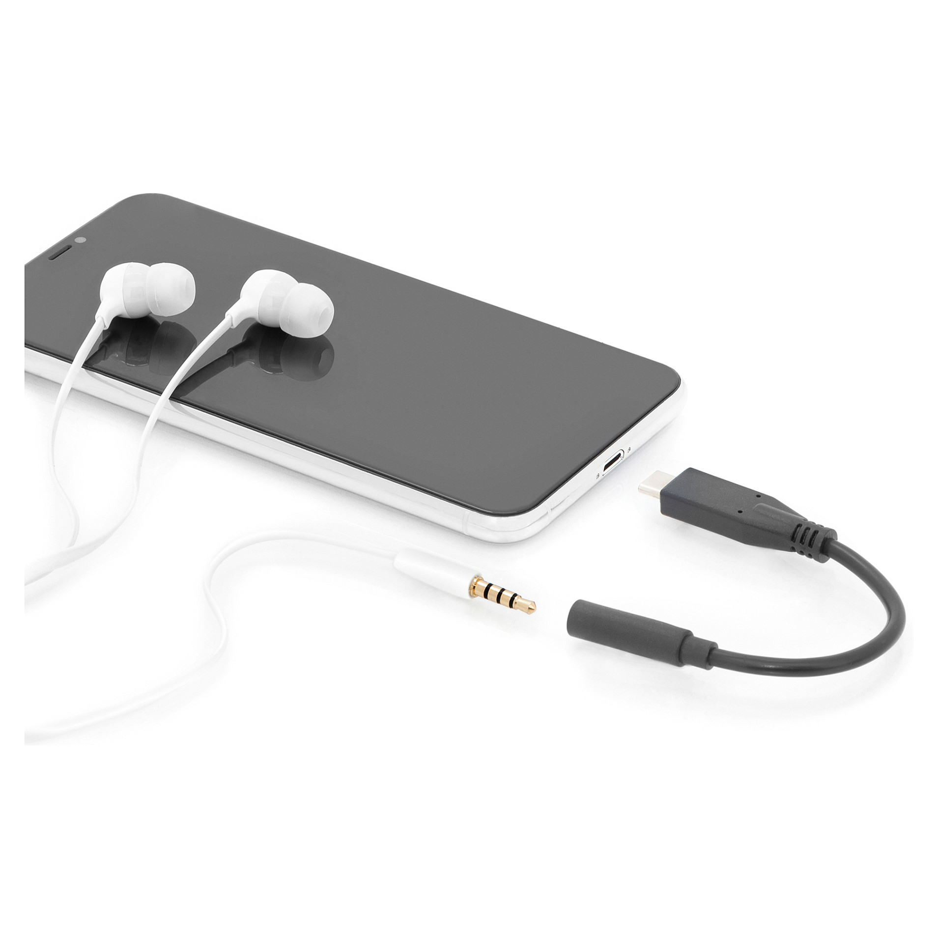 Adapter Audio DIGITUS Kabllo USB‑C në Jack Plug/Socket 0.2m - Zezë - 2