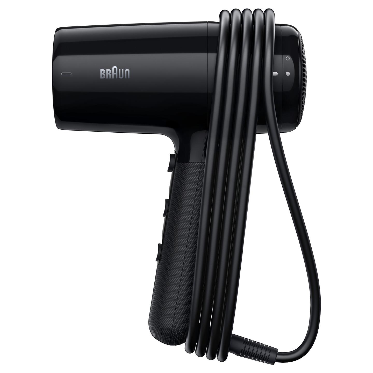 Tharëse për flokë Braun HD 2.2, 2200 W, 3 nivele temperature, 2 shpejtësi, teknologji jonike - Zezë