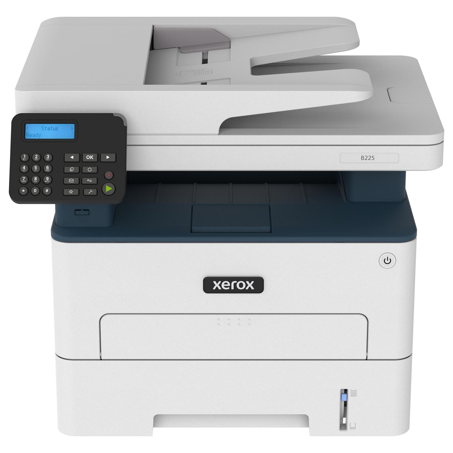 Printer Multifunksional Xerox B225, Laser Monokrom, A4, 34 ppm, 3 në 1, ADF 50-fletësh, Duplex, Wi-Fi, Ethernet, USB 2.0 - Bardhë - 1