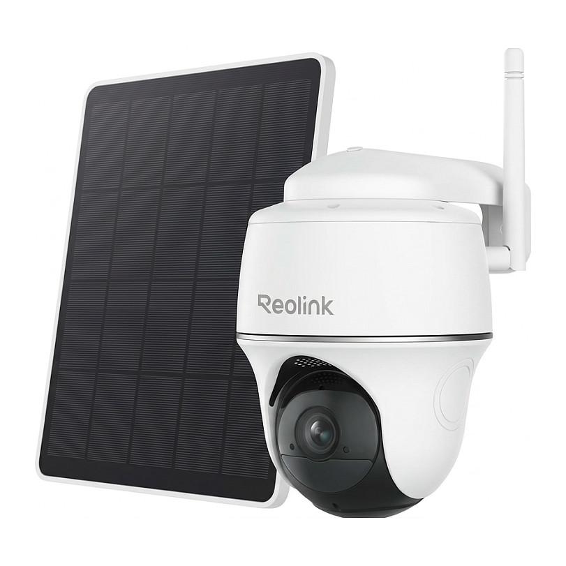 Kamerë Sigurie IP CCTV Reolink Argus Series B420, 3MP, 4 mm, 90°, Wi-Fi 2.4 GHz, Pan & Tilt, IR, Color Night Vision, Solar Panel Lite, IP64 - Bardhë
