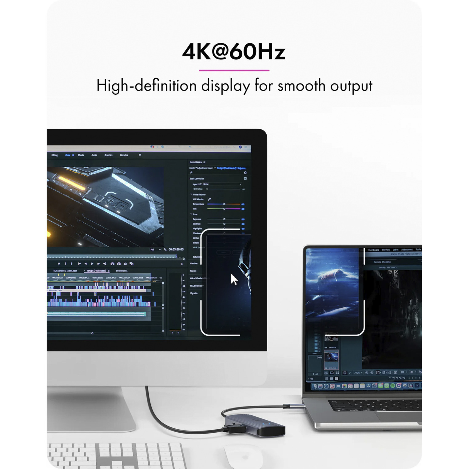 Docking Station ICY BOX IB-DK4081-SO / 2x USB-A / 1x USB-C / 1x HDMI / 100W PD – Argjend - 4