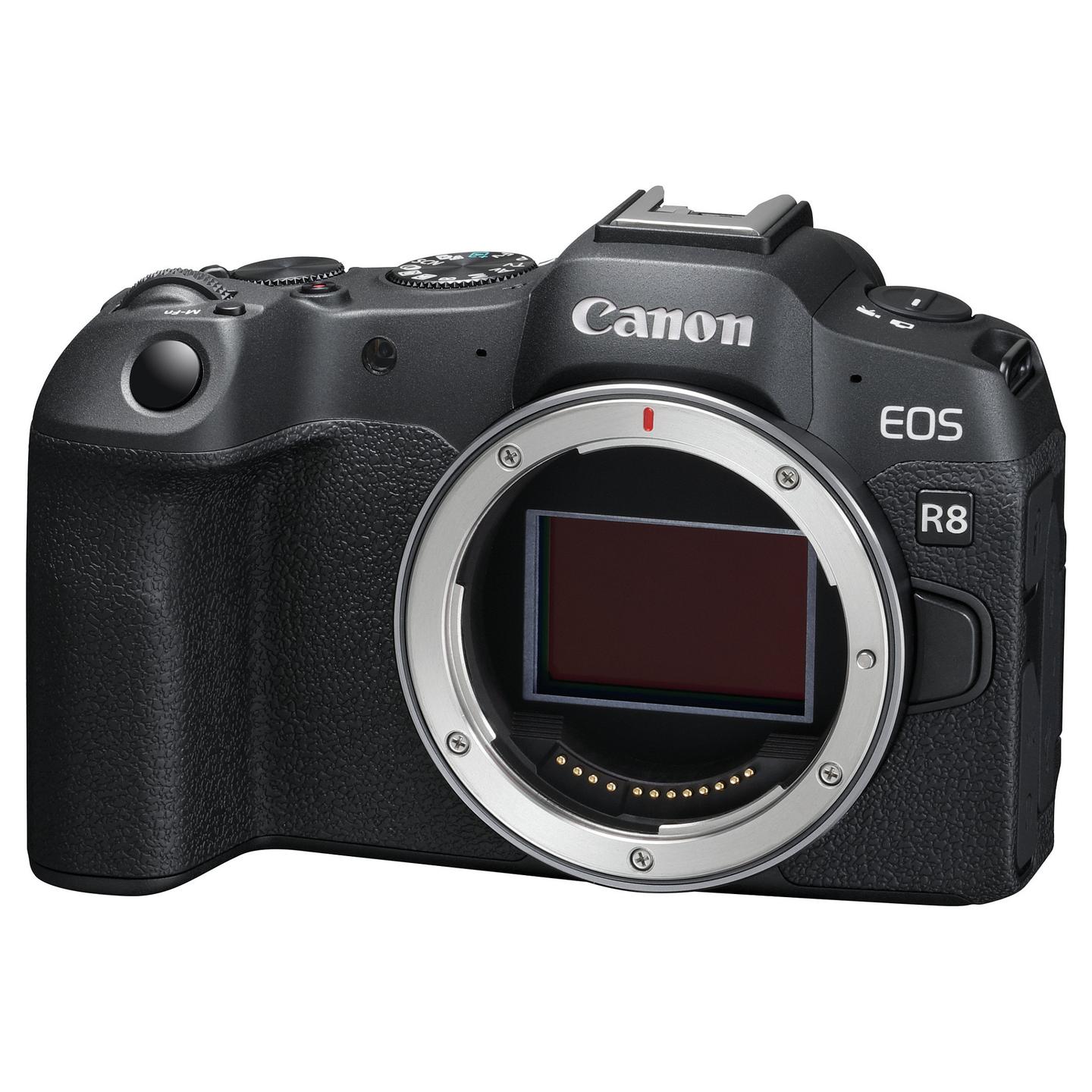 Kamerë Digjitale Canon EOS R8 Body, Full Frame, 24.2MP, 40fps, 4K 60fps, RF Mount - Zezë - 2