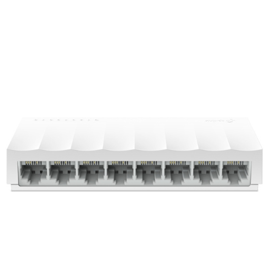 TP-Link LS1008 8-Port 10/100Mbps Desktop Switch – Fast Ethernet, Unmanaged, Plug & Play, Bardhë