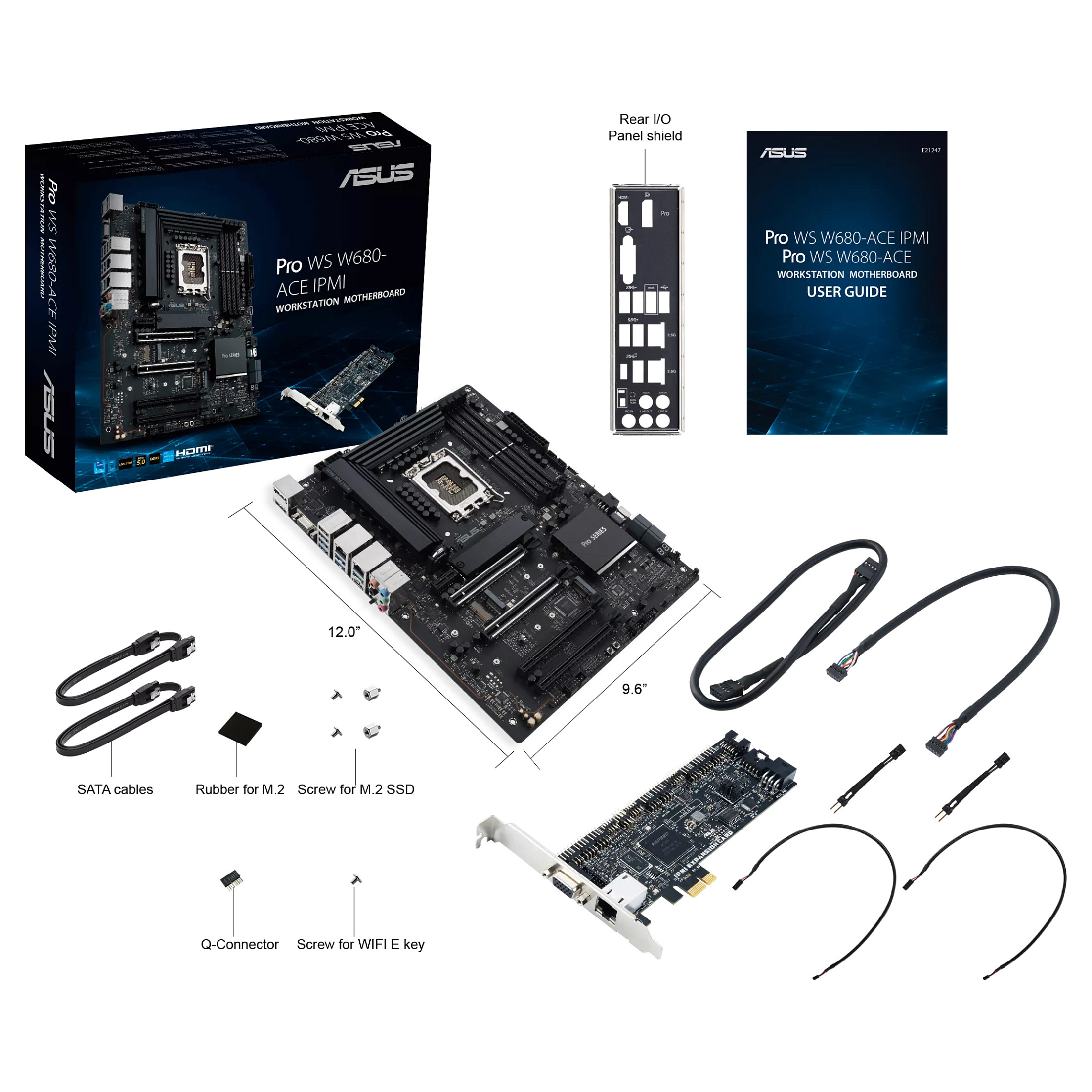 Pllakë Amë MB ASUS PRO WS W680-ACE IPMI, Intel 1700, DDR5, ATX - 6