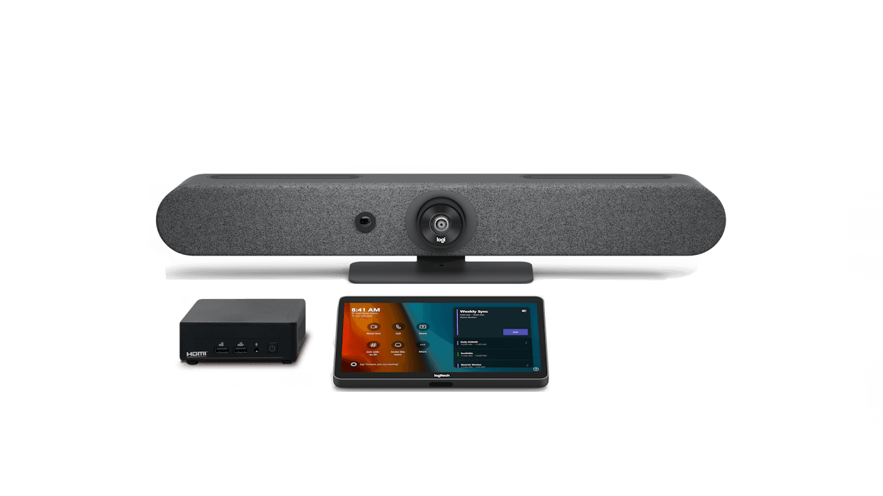 Sistem për Konferencë Logitech Bundle TAP Small Room / Rally Bar Mini / ASUS NUC 15 Ultra 7 / 4K / 10.1" Touch / Teams Rooms - Zezë