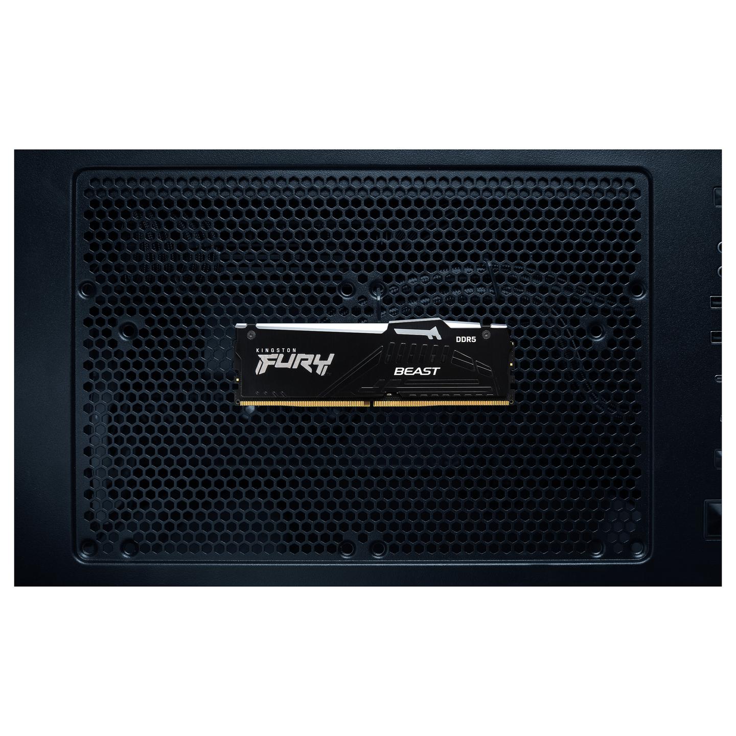 RAM Memorie DDR5 Kingston FURY Beast RGB / 32GB (2x16GB) / DIMM / 6400MT/s / CL32 / 288-pin - Zezë - 14