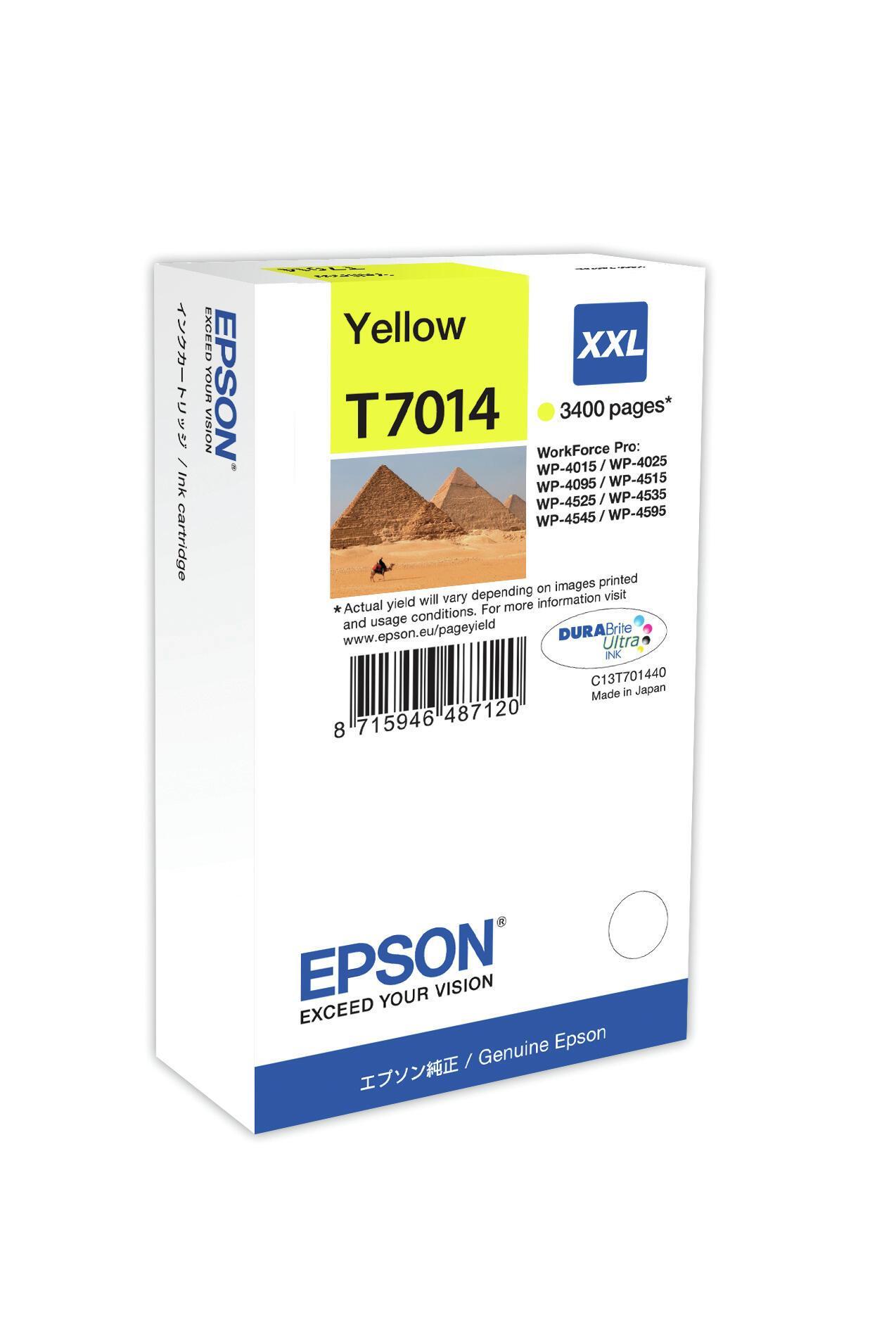 INK Epson T7014 / C13T70144010 / 3.400 faqe / XXL - Verdhë - 1