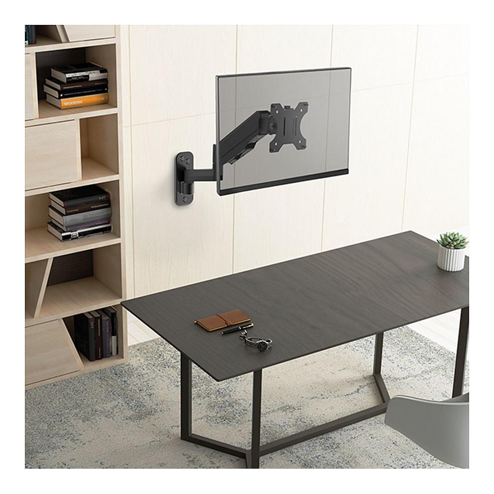 Mbajtëse Muri për Monitor VALUE 17.99.1191 / 1 Monitor / 17"-32" / 8kg / Gas Spring / 5 Nyje / Tilt ±35° / Swivel 180° - Zezë - 3