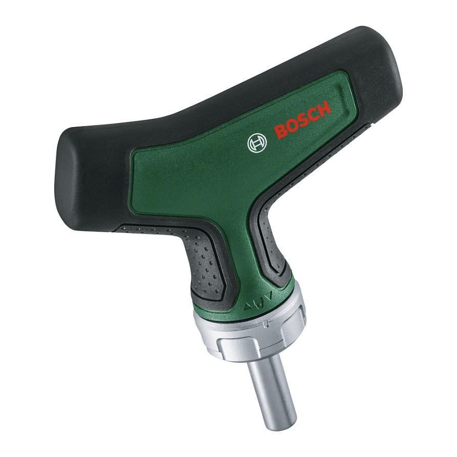 Set Kaçavidë me Mekanizëm Ratchet Bosch 1 600 A02 Z9T, 22 Pjesë, T-Dorezë, Mbajtëse Magnetike - Zezë/Gjelbër