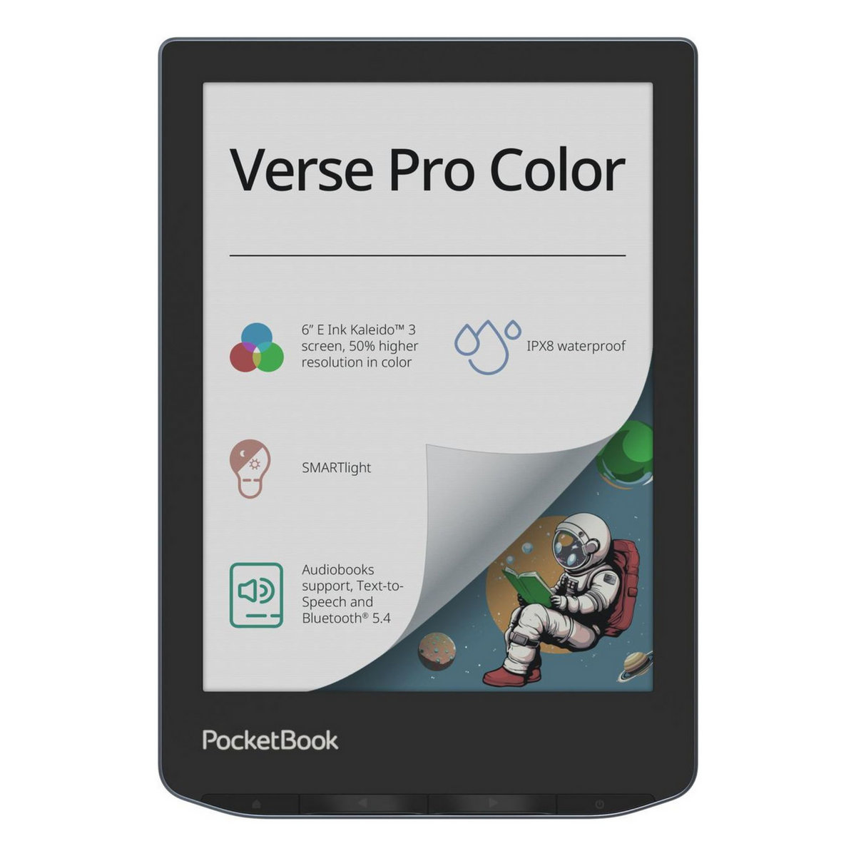 E-book PocketBook Verse Pro Color / PB634K3-1-WW-B / 6" / 16GB - E zezë