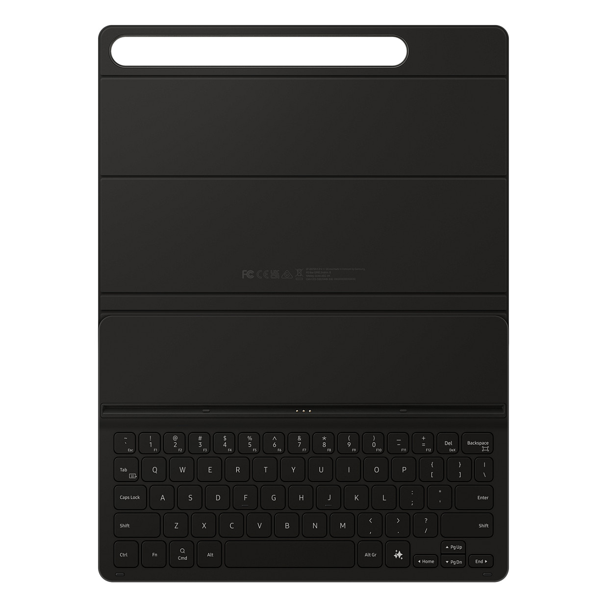 Tastierë Samsung për Galaxy Tab S9 / Tab S9 FE / QWERTZ / Bluetooth / POGO Pin - Zezë