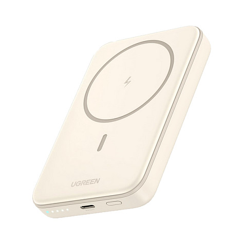 Powerbank Magnetik / 10000mAh / MagSafe / Wireless 15W / USB-C – Krem