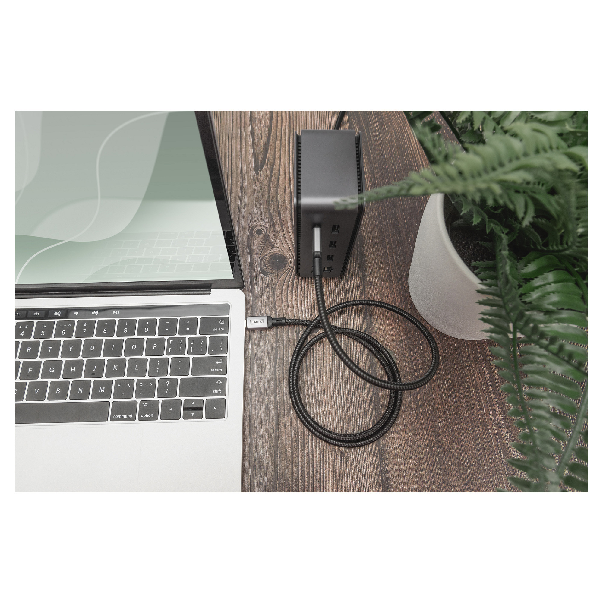 Kabllo USB DIGITUS 4.0 Type‑C në Type‑C 20 Gbit/s 3m - Zezë - 2