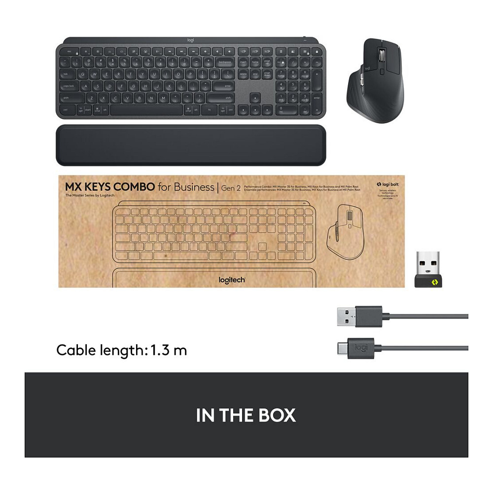 Combo Tastierë dhe Maus Logitech MX Keys for Business QWERTZ DE - 14