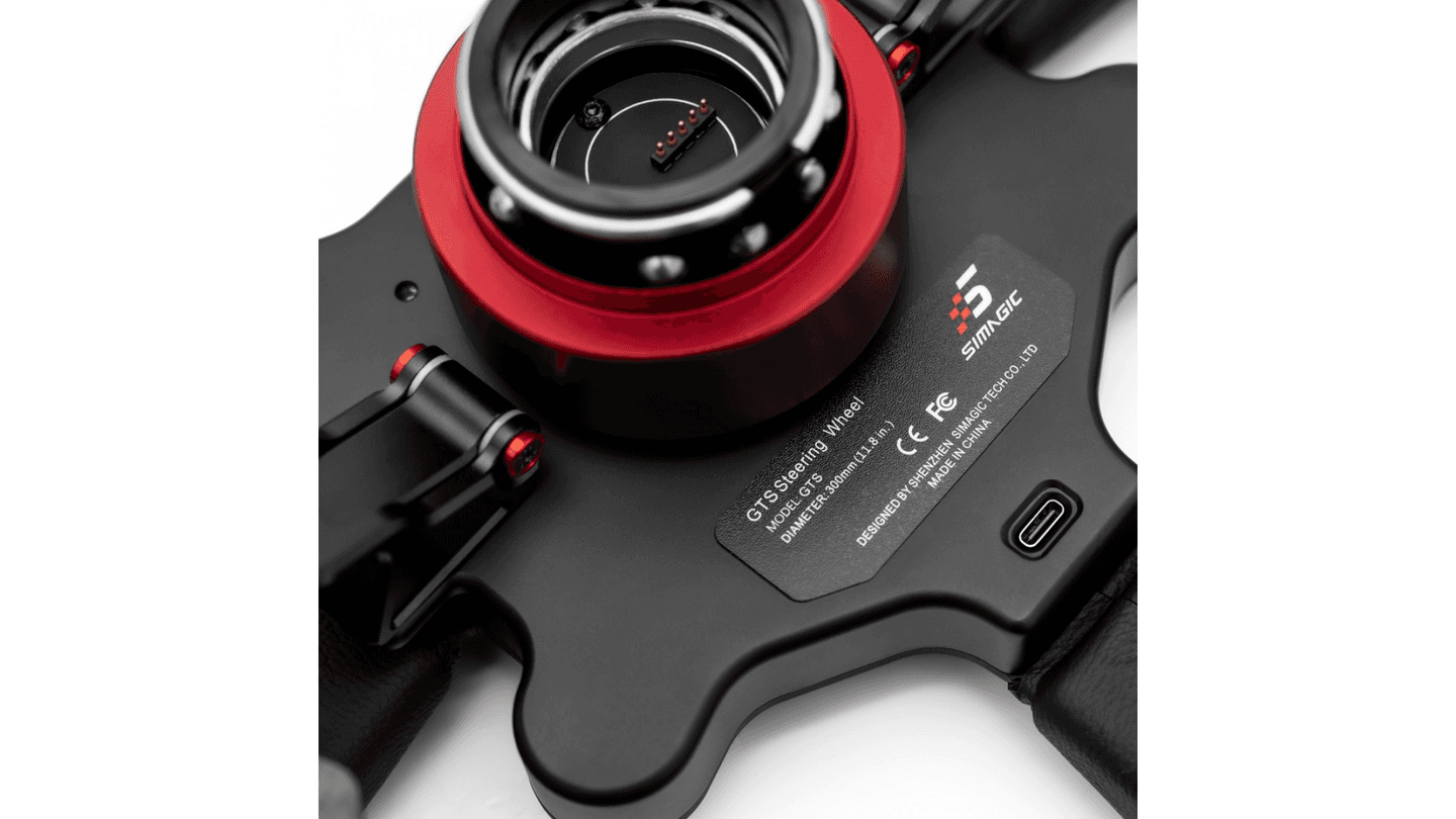 Timon Simagic GTS / GT / 300mm / Lëkurë / HALL Magnetic Paddles / 7 Butona RGB / QR50 / PC - Zezë - 3