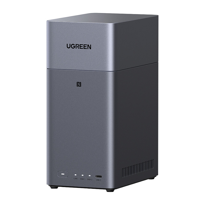 UGREEN NASync DH2300 – 2-Bay Desktop NAS, Rockchip 8-Core, 4GB LPDDR4X, 2x SATA HDD/SSD, RAID 1, 1GbE, UGOS Pro Private Cloud