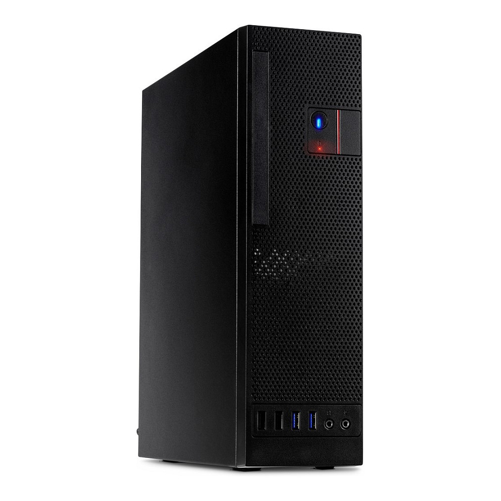 Kasë PC Inter-Tech S-331 / Desktop / 8.3L / Micro-ATX + Mini-ITX / Slim DVD / Low-Profile GPU - Zezë - 1