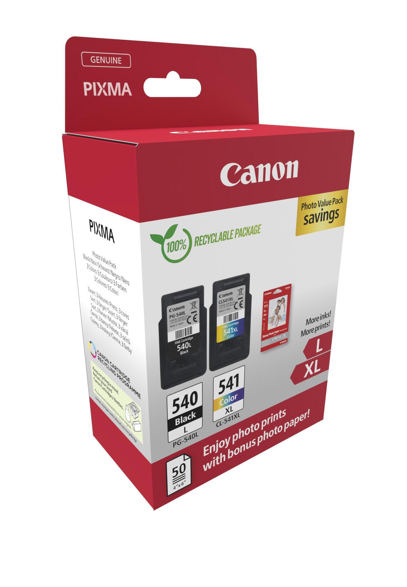 INK Canon PG-540L / CL-541XL / 5224B012 / Multipack / 700 faqe – Zezë/Blu/Rozë/Verdhë - 2