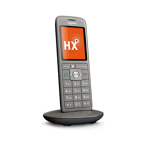 Telefon VoIP Gigaset CL660HX / S30852-H2862-R101 / DECT / GAP / CAT-iq 2.0 / Ekran TFT 2.4" / HD Voice / 400 Kontakte / Hands-Free / Jack 2.5 mm – Antracit