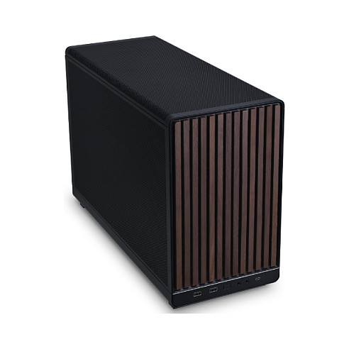 Kasë PC Lian Li A3-mATX / Micro Tower / Micro-ATX / 6x 120mm Fan Support / Mesh / Wood Front / 360mm Radiator - Zezë/Wood - 2