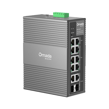 TP-Link Omada IES210GPP 10-Port Gigabit Industrial Easy Managed Switch 6x PoE+ 2x PoE++ 2x SFP 240W - 1