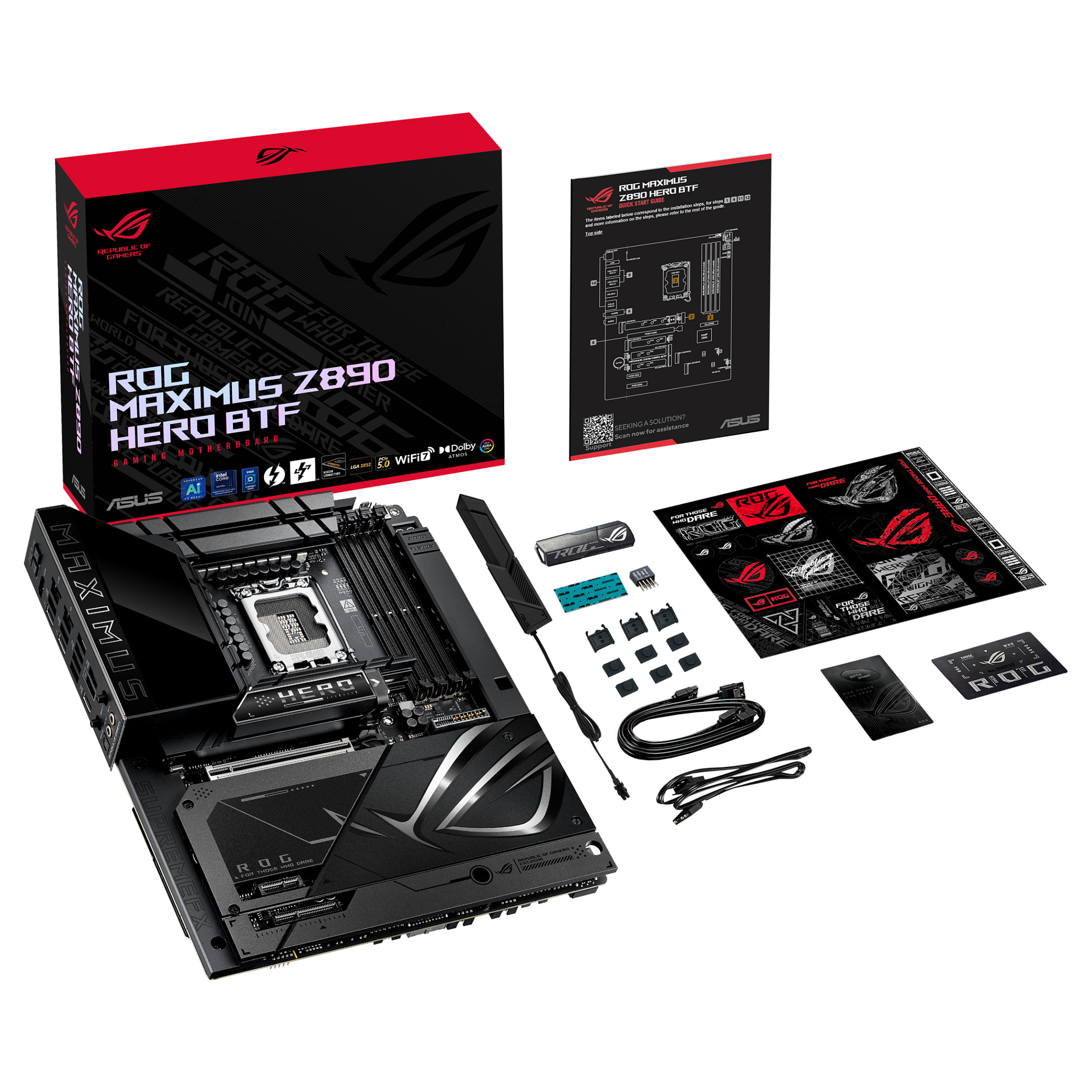 Pllakë Amë MB Intel ASUS ROG MAXIMUS Z890 HERO BTF / Intel Socket 1851 / DDR5 / ATX / HDMI+Thunderbolt 4 - 16