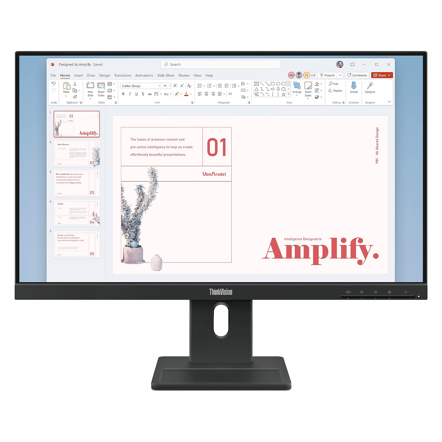 Monitor Lenovo ThinkVision E24-40 / 23.8" / Full HD IPS / 100Hz / 6ms / HDMI+DisplayPort+VGA - Zezë