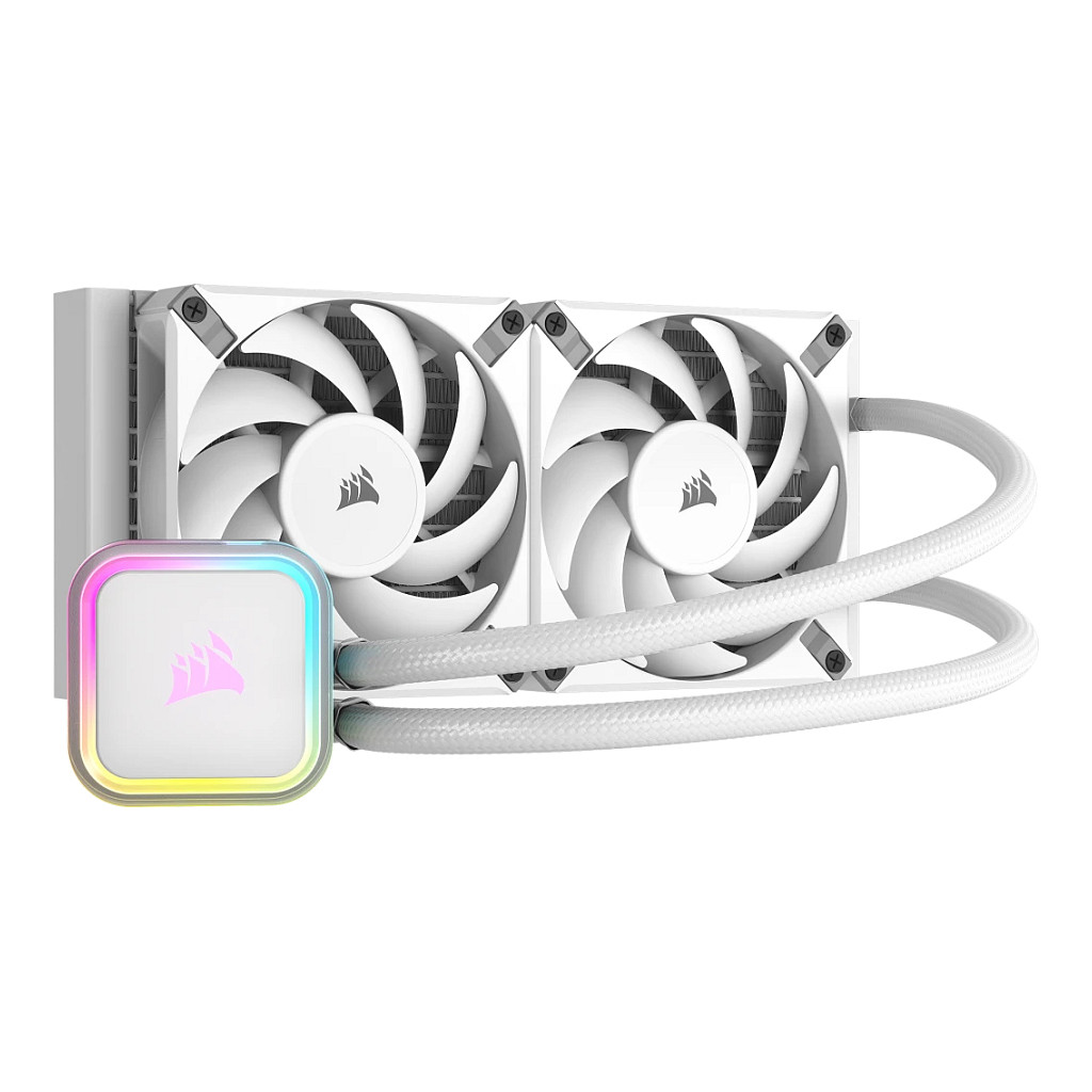 Ftohës për Procesor Corsair iCUE H100i RGB ELITE / 240mm / AIO / RGB – Bardhë - 1