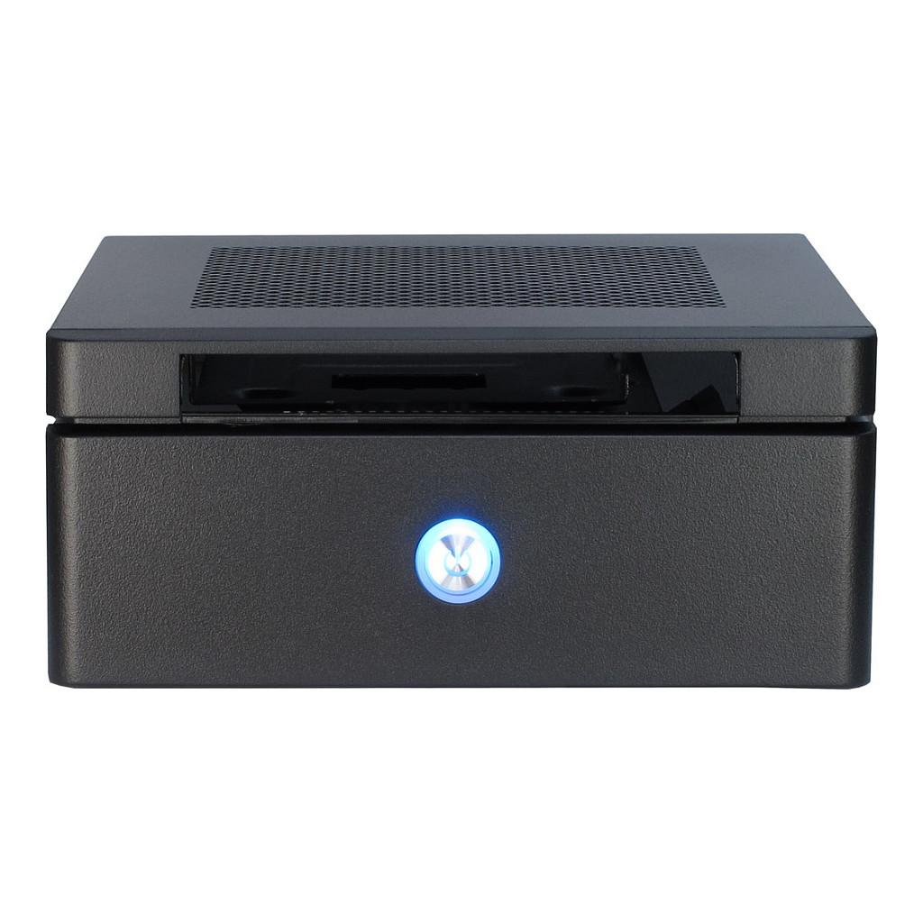 Kasë Inter-Tech ITX-603, Mini-ITX, Mini-Tower, 2x 2.5", Slim-DVD, Furnizim 60W - Zezë