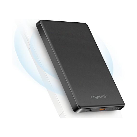 PowerBank LogiLink PA0352 / 5000mAh / USB-C 20W / Wireless 15W / MagSafe / Aluminium - Zezë - 4