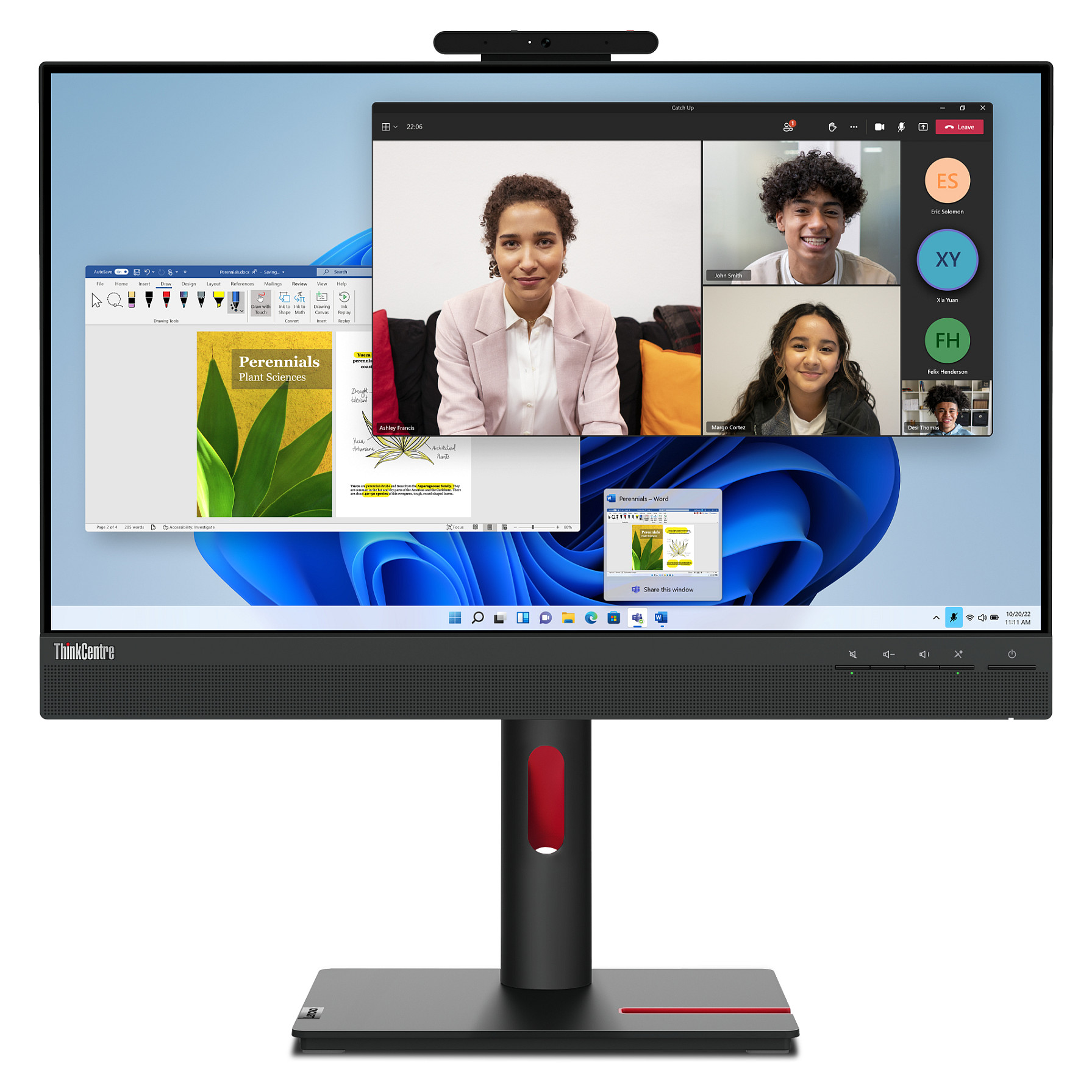Monitor për Punë Lenovo ThinkCentre Tiny-in-One 60.5cm/23.8" (1920x1080) 24 Gen 5 16:9 FHD IPS Touch 60Hz 4ms HDMI DP Speaker Black - 1