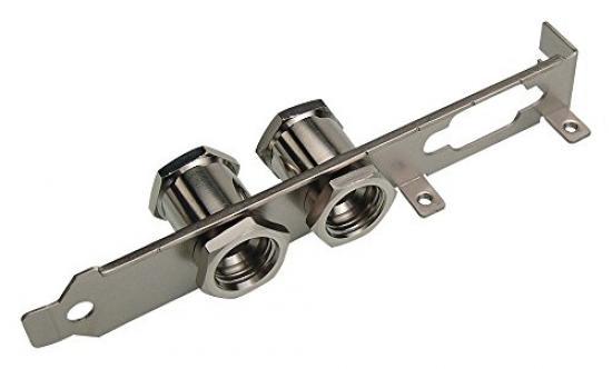 Aksesor për Ftohës Koolance BKT-PCI-G / PCI Slot-Bracket / 2× G1/4 BSPP / Pass-Through – Argjendtë - 2