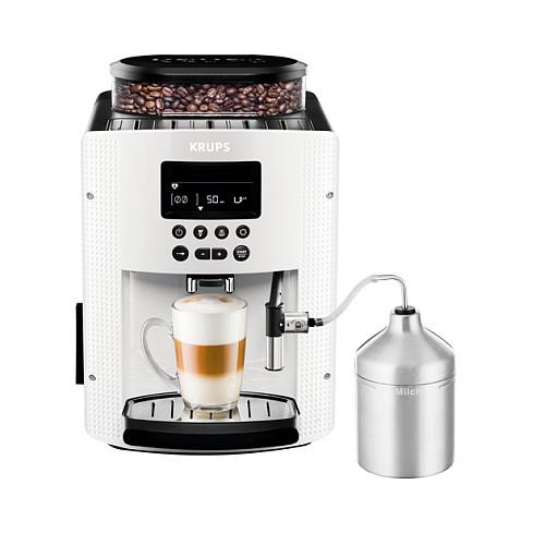 Aparat për Kafe Krups Essential EA8161, 1450 W, 15 bar, Rezervuar 1.8 L, Mulli i Integruar – Bardhë/Zezë