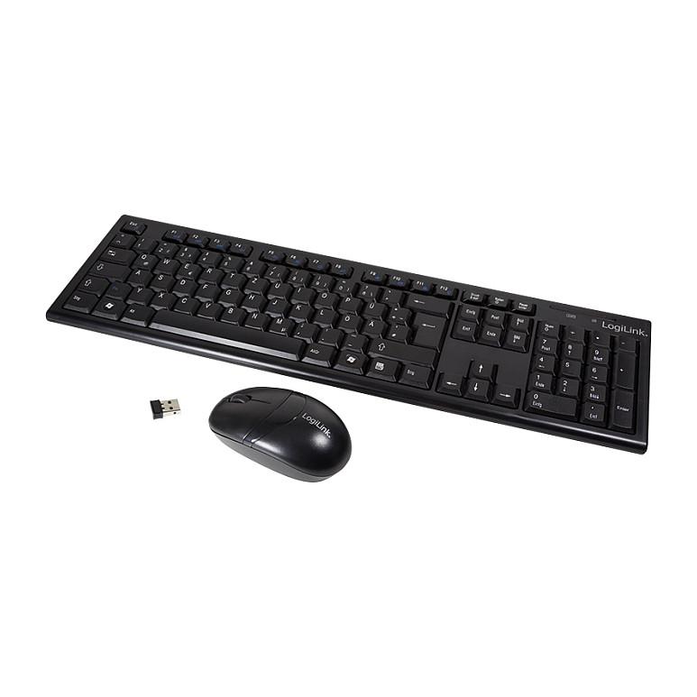 Combo (Tastierë & Maus) LogiLink ID0104, Wireless, QWERTZ, 2.4 GHz, 13 Hotkeys, 1000 DPI - Zezë - 3